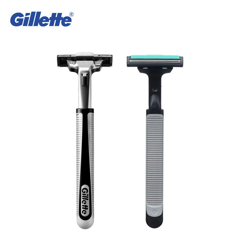 Gillette Vector 2 Double Layers Shaving Razor 1 Holder 2 Razor Blades with Aloe Lubricating strip Smooth Shaving for Man