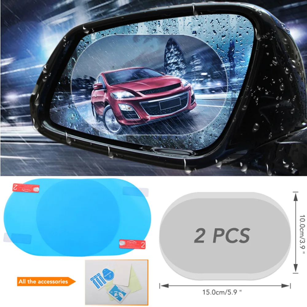 1 Pair Car Rainproof Rearview Mirror Protective Film for SsangYong Actyon Turismo Rodius Rexton Korando Kyron Musso Sports