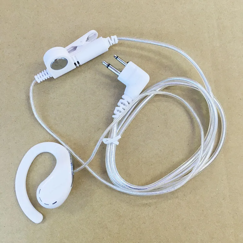 Fashionhonghuismart White Color D shape headphone M plug 2pins for motorola gp88s,gp3188,ep450,cp040,a8,gp2000 etc walkie talkie