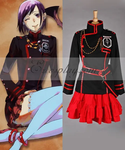 

Japanese Anime Outfit D.Gray-Man Lenalee 3Rd Uniform Cosplay Costume E001