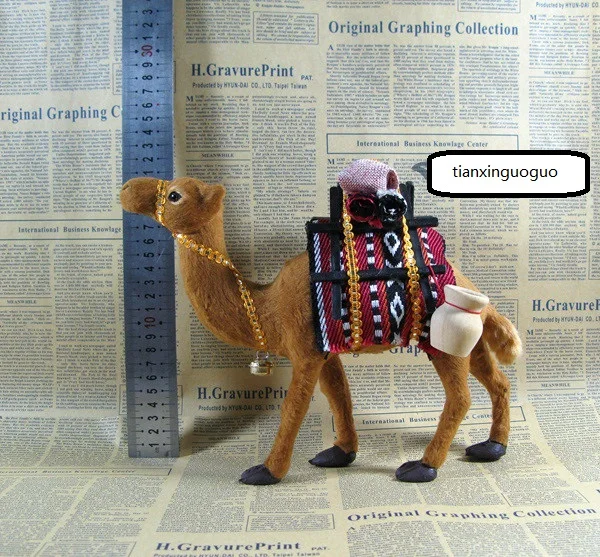 

big new simulation camel model resin&fur camel doll gift about 27x8x20cm 2522