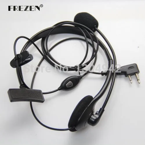 

2-Pin Overhead Earpiece Headset Boom Mic Microphone Noise Cancelling for Icom Maxon Yaesu Vertex Two Way Radio Walkie Talkie