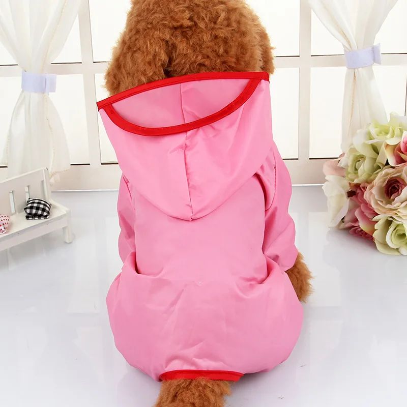 Brand Hooded Pet Dog Raincoats Waterproof Clothes For Small Dogs Chihuahua Yorkie Dog Raincoat Poncho Puppy Rain Jacket XS-XXL