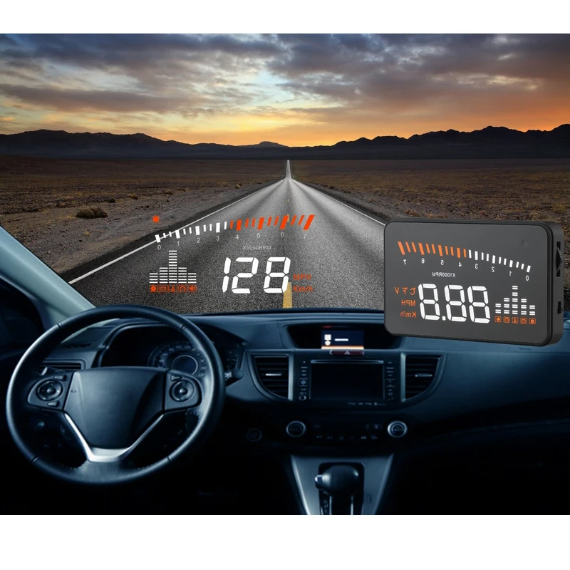 YASOKRO Universal X5 HUD Head Up Display Car GPS Car Styling OBD2 Digital speedometer Over-speed Alarm Windshield Projector