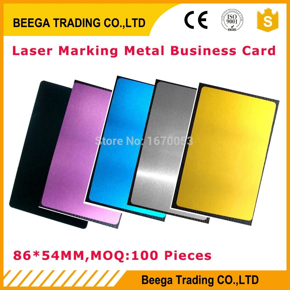 Free Shipping 100pcs Blank Sublimation Metal Name Card,Printing Blank Business Card Use Sublimation Ink and Paper,Five Colors