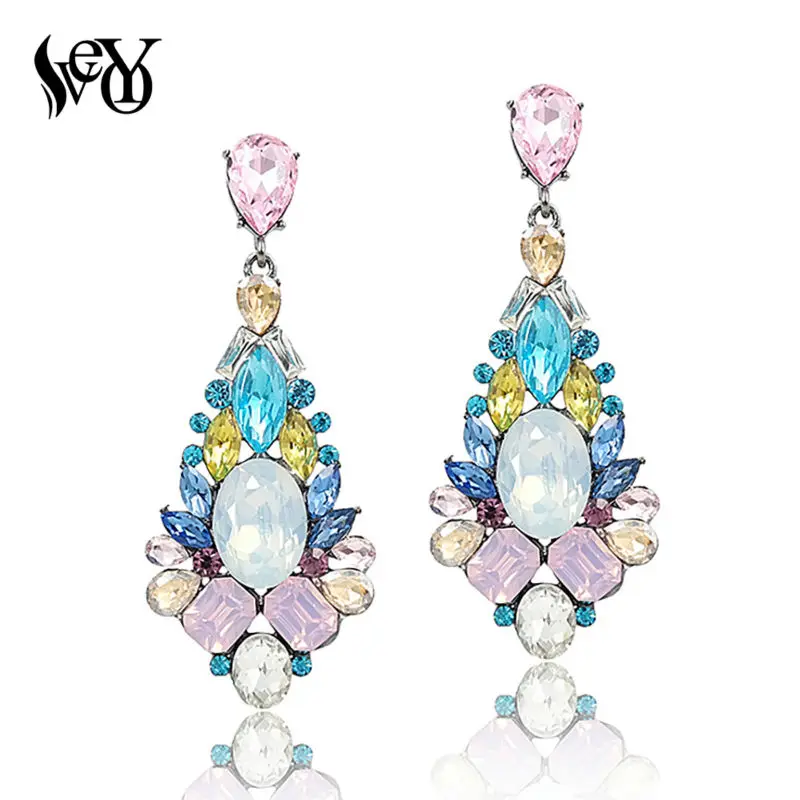 VEYO Luxury Earrings Crystal Drop Earrings For Women Fashion Jewelry Elegant Hot Sale High Quality