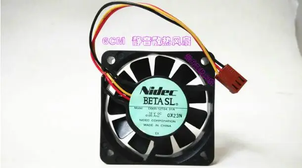 Nidec D06R-12TS4 01A DC12V 0.05A 60*60*15 6CM three line mute cooling fan