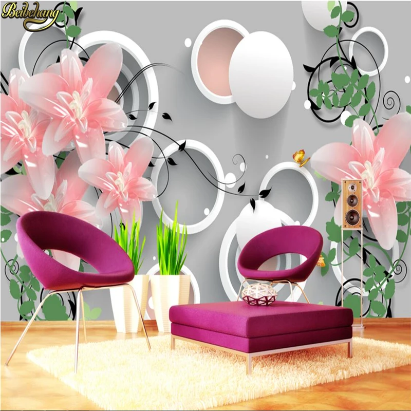 Custom Photo Wallpaper Large Mural 3D Jade Carving Flowers Design Trendy Background Wall Stickers Beibehang