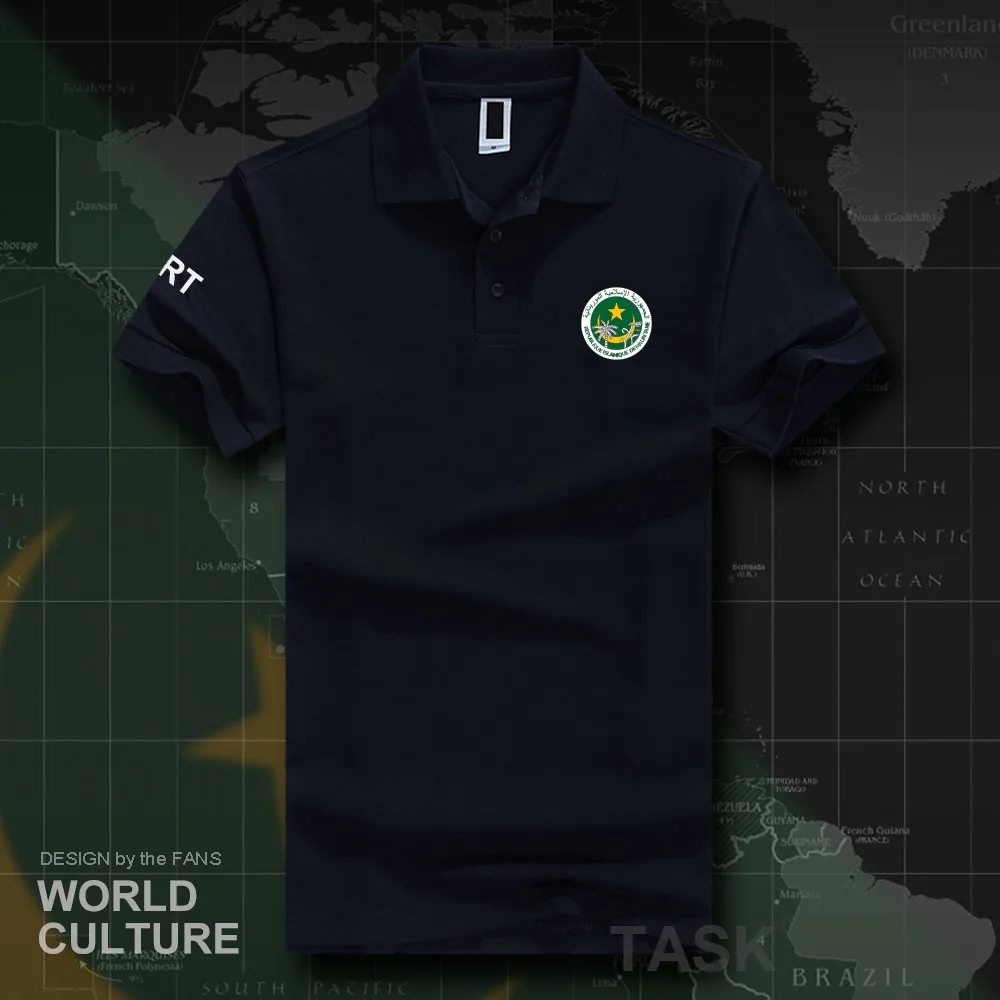 Islamic Republic of Mauritania MRT polo shirts men short sleeve white brands printed for country 2018 cotton nation emblem new