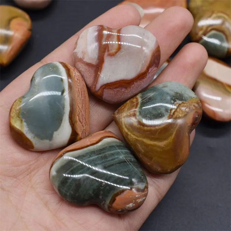 

3pcs Natural Energy Stone Sea Stone Ancient Rock Specimen Heart-shaped