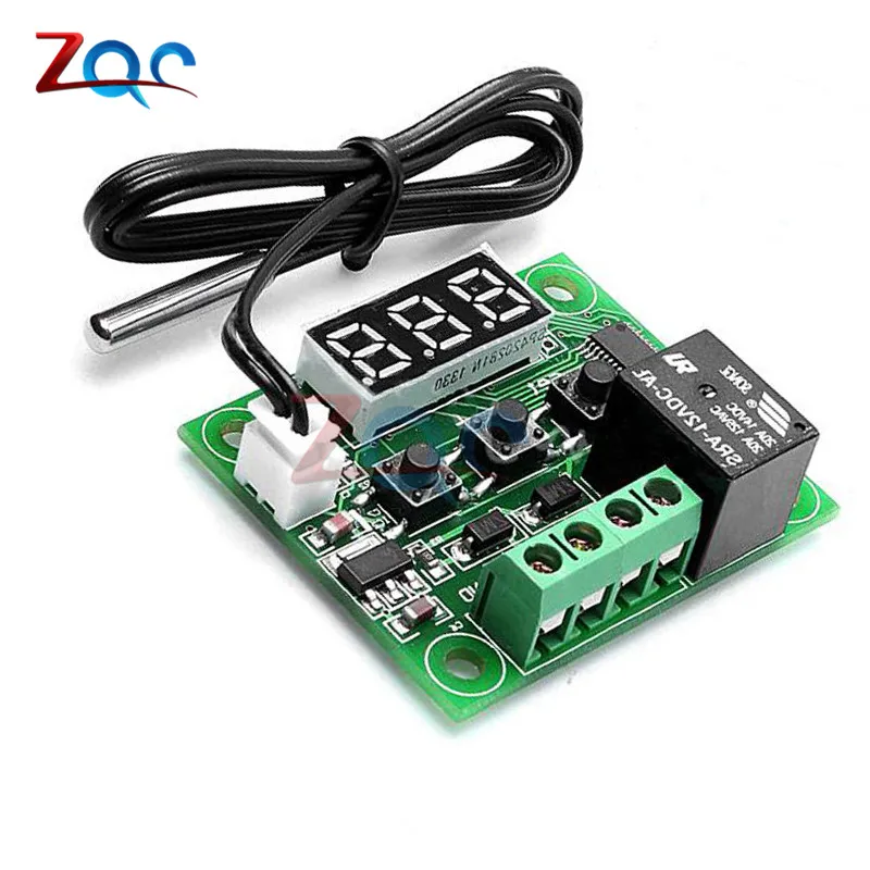 W1209 LED Digital Thermostat Temperature Control Thermometer Thermo Controller Switch Module DC 12V Waterproof NTC Sensor