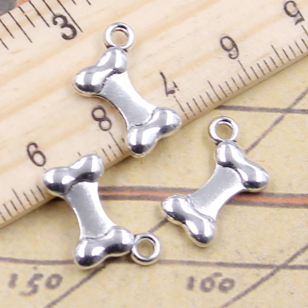 20 sztuk Charms pies kości 14x9mm antyczne srebro kolor zawieszki dokonywanie DIY Handmade biżuteria Factory hurt