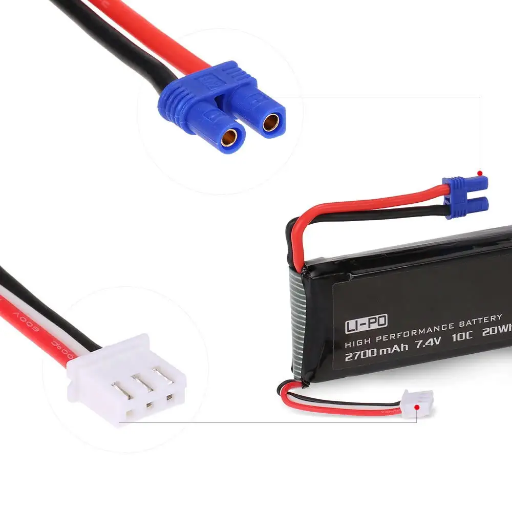 Hubsan H501C H501S X4 7.4V 2700mAh lipo battery battery With B3 Charger For RC Quadcopter Drone H501S Accessories Parts