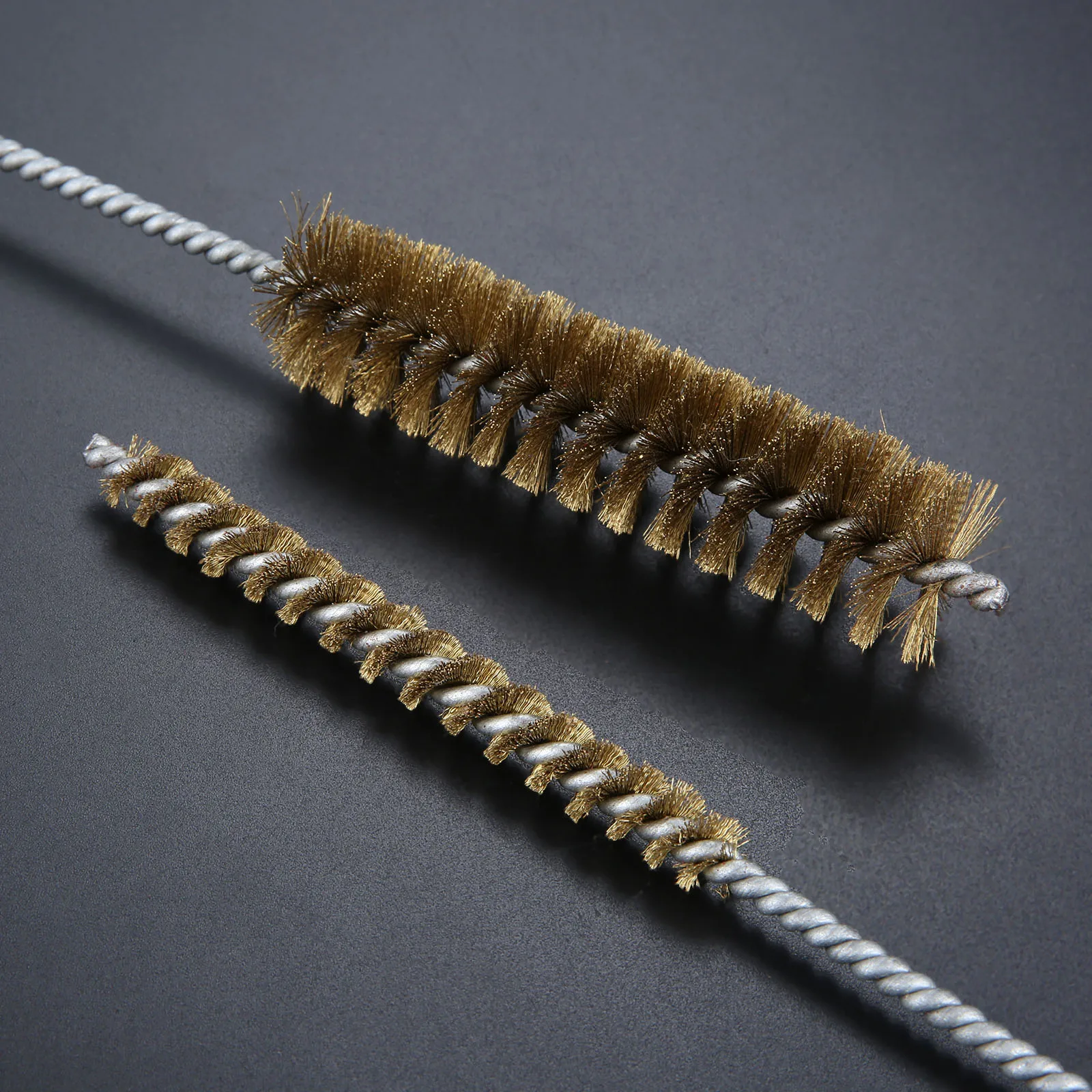 Wire Tube Brush Cleaning Tools 10mm 15mm 20mm 25mm Diameter Spiral Twisted Brass Wire Tube Brush 30cm