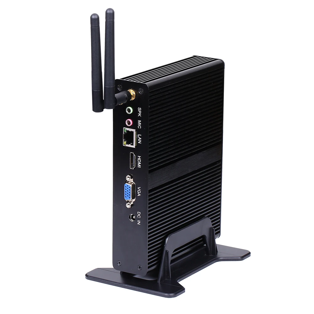 كمبيوتر صغير بدون مروحة من HUNSN، كمبيوتر مكتبي، HTPC، صندوق Nano Kodi، BM11، J1800/J1900/N2930، Windows 11/Linux Ubuntu، VGA، HDMI، 4USB2.0