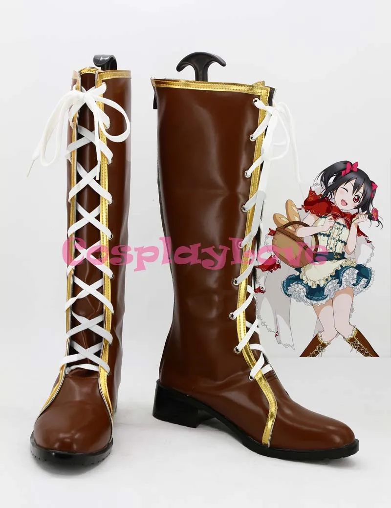 Newest Custom Made Japanese Anime Lovelive! Fairy Tale Yazawa Nico Cosplay Shoes Long Boots For Halloween Christmas