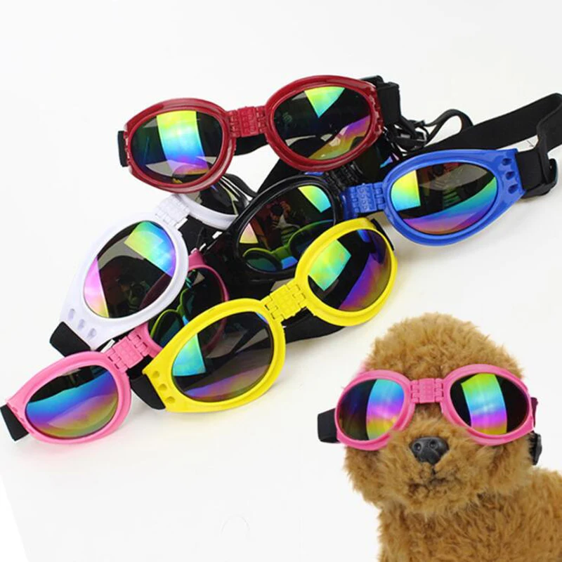 6 Colors Foldable Plastic Dog Sunglasses Medium Large Dog Eyewear Waterproof UV Protection Pet Accessories