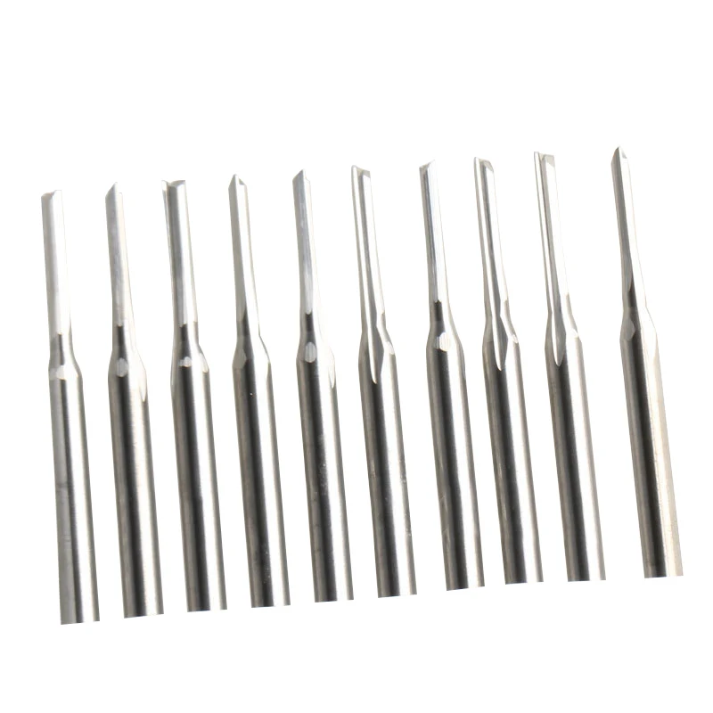 

10 pcs 3.175*2.0*12mm 2 flutes straight router bit, cnc carbide bits, cutting tools for cnc engraving machine