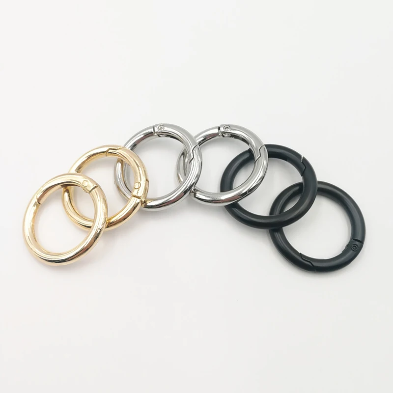 Metal Spring Gate O Ring Openable Keyring Leather Bag Belt Strap Buckle Snap Clasp Clip Trigger Luggage Leathercraft