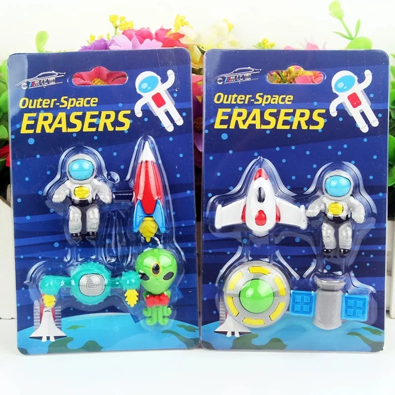 Borrador espacial, novedad, Mini cohete, astronauta, goma para niños, Premio escolar