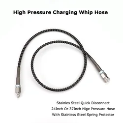 New AIR Remote Fill Whip Hose Charging Hose Extension  24 / 37 Inch High Pressure 300Bar/4500PSI