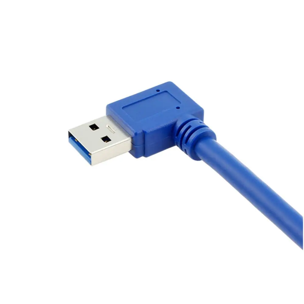 팔꿈치 USB3.0 남성-공용 모바일 하드 디스크 데이터 라인 왼쪽 및 오른쪽 굽힘 측면 라인 30CM 50CM