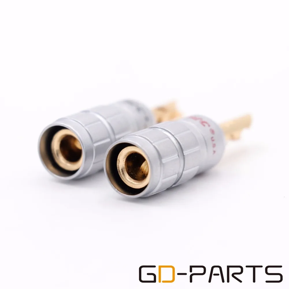 CMC 0638 4mm Speaker Amplifier Banana Plug Hifi Audio Connector Terminal For Binding Post 24K Gold Plated 4PCS 10PCS