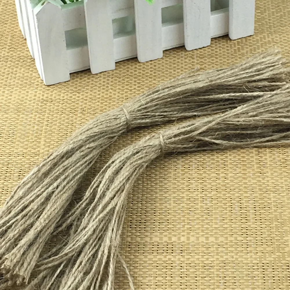 

Stock Natural Two-Strand Hemp Rope Hang Price Tags's Hemp String DIY For Paper Cards/Gift Tags/Gift Boxes/Handmade/Craft