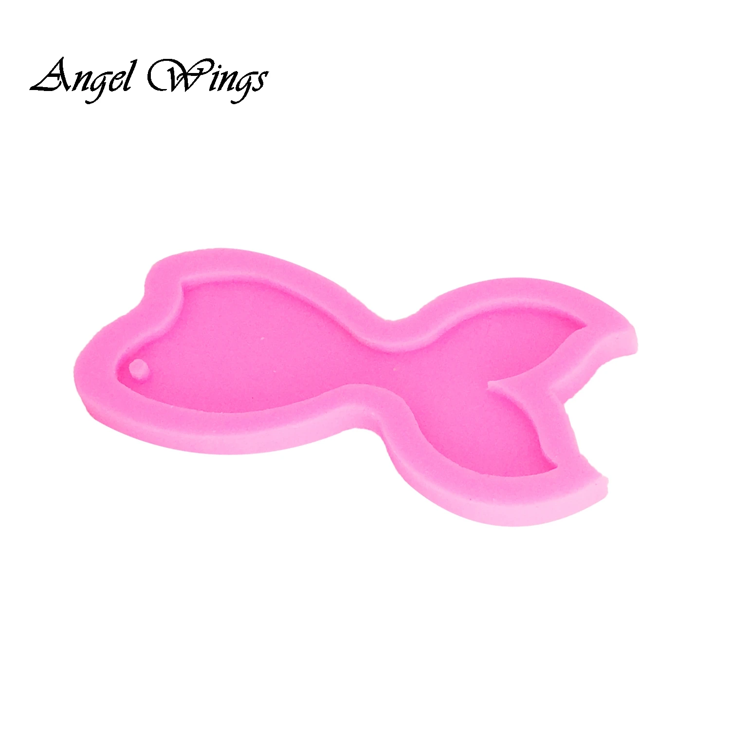 DIY Shiny Fish tail Silicone key ring Mermaid tail Pendant with hole mold for Key Chain Craft Clay resin Molds DY0059