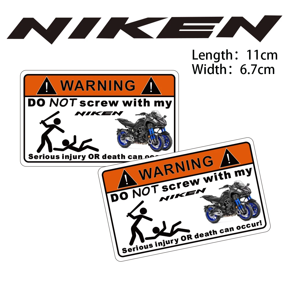 

KODASKIN Motorcycle Cheap 2D Creative Warning Sticker Decal for YAMAHA NIKEN