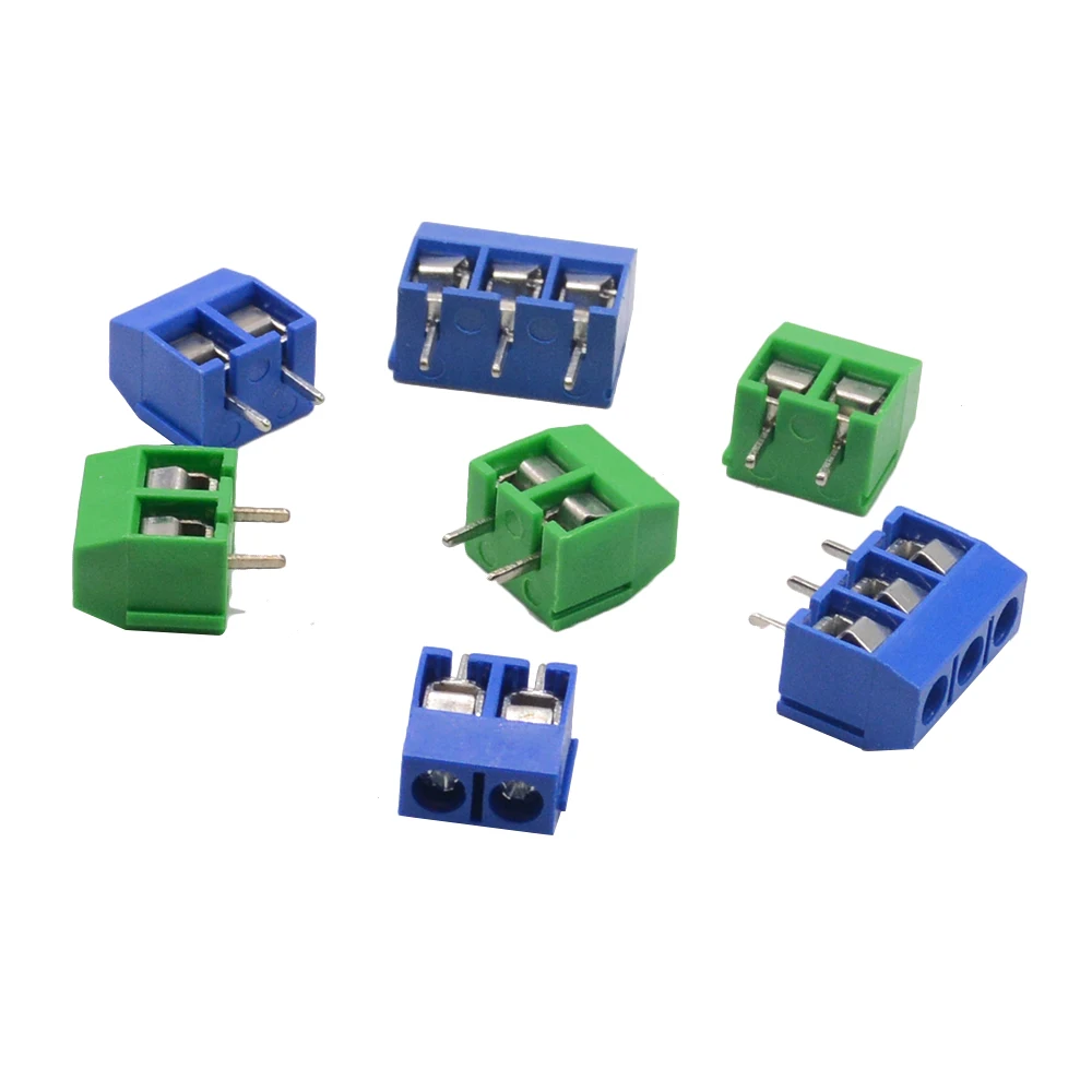 10PCS/lot KF301-5.0-2P KF301-3P KF301-4P Pitch 5.0mm Straight Pin 2P 3P 4P Screw PCB Terminal Block Connector 