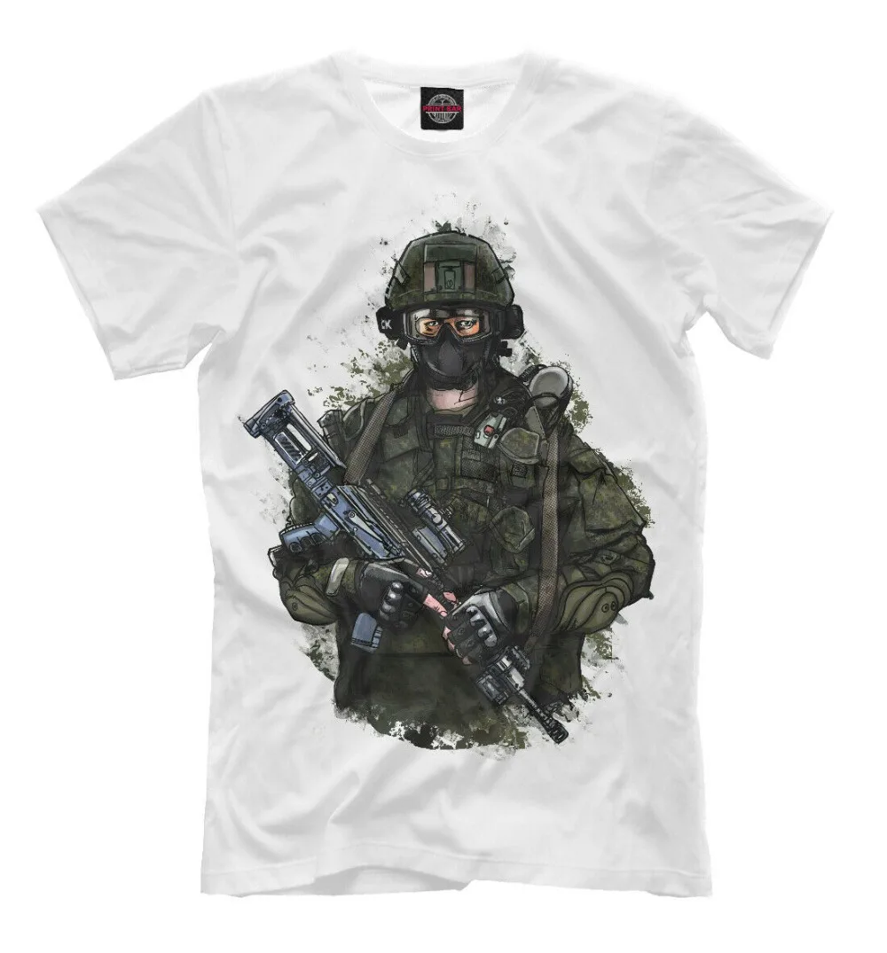 Spetsnaz Gru Special Forces of Russia New T-Shirt Russia Army 2019 Summer O Neck Men'S Brand Clothing Cotton Make T Shirts