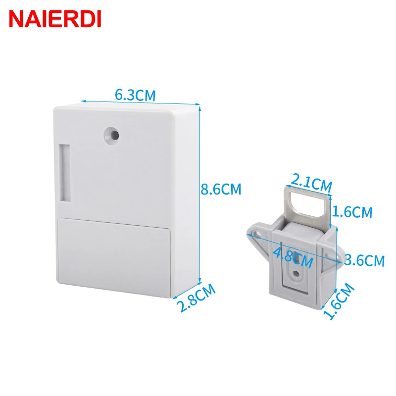 NAIERDI Invisible Sensor Lock EMID IC Card Drawer Digital Cabinet Intelligent Electronic Locks For Wardrobe Furniture Hardware