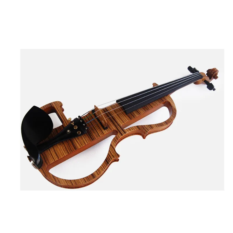 Professional Advanced Electric Violin 4/4 HandMade Zebrawood Laminate Visual Art Violino With Ebony Parts Case Bow Rosin strings