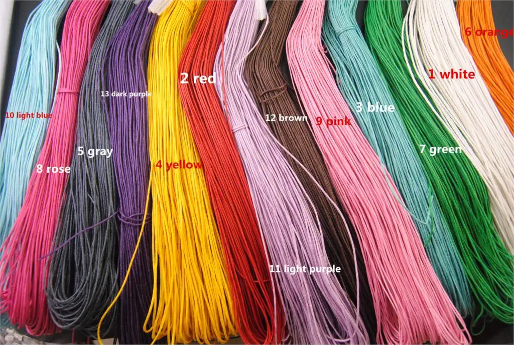 10meter/lot 13 Color 1MM Waxed Cotton Cord Wax Bead String Thread Chain Handmade Jewelry Findings In Bulk DIY Necklace Bracelet