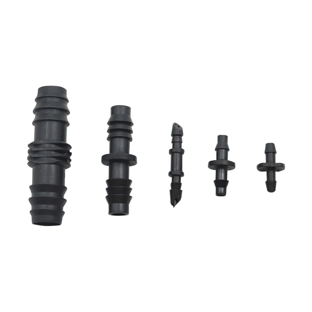 3mm, 4mm, 8mm,12mm Barbed Straight connector Hose coupling Plumbing Pipe Fittings Joint tube Adapter 20 Pcs