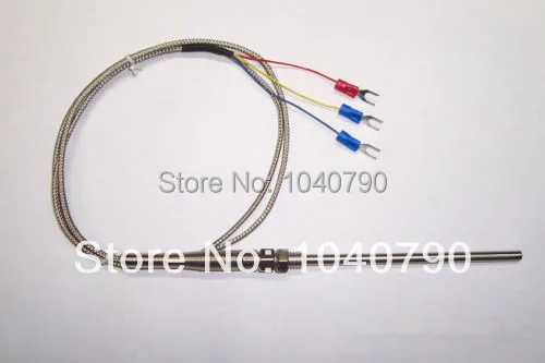 PT100 Type 2M Stainless steel Thermocouple Sensor Probe for Temperature Measure Metal Shield Cable Thermocouple Sensor