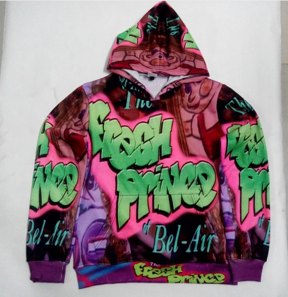 

REAL American SIZE Custom Fresh Prince bel air Sublimation Printing Hoodie Jacket