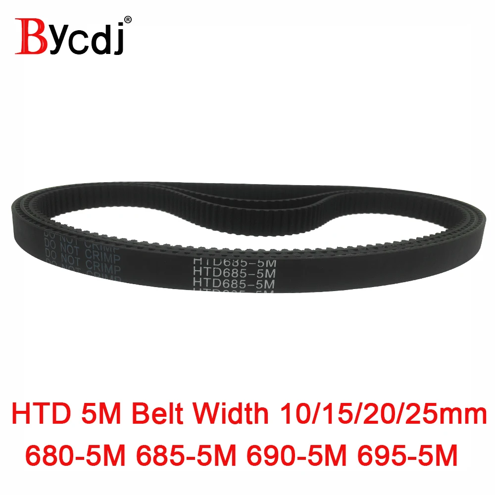 

Arc HTD 5M Timing belt C=680/685/690/695 width10/15/20/25mm Teeth 136/137/138/139 synchronous Belt 680-5M 685-5M 690-5M 695-5M