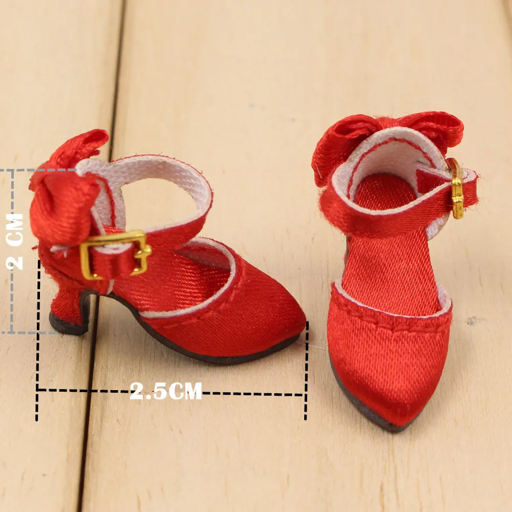 DBS Blyth doll Silk high hill shoes 2.5cm five different colors can be choosing Cute Neo 1/6 BJD girl gift