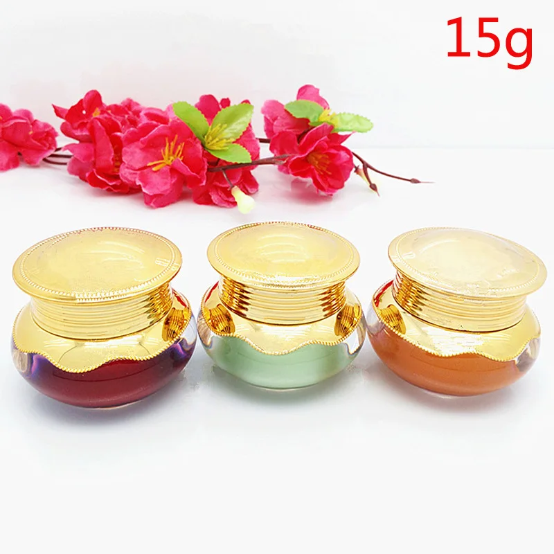 

15g Acrylic Plastic Refillable Bottles Cream Jars Cosmetic Packaging Empty Sample Containers Jar 10pcs/lot