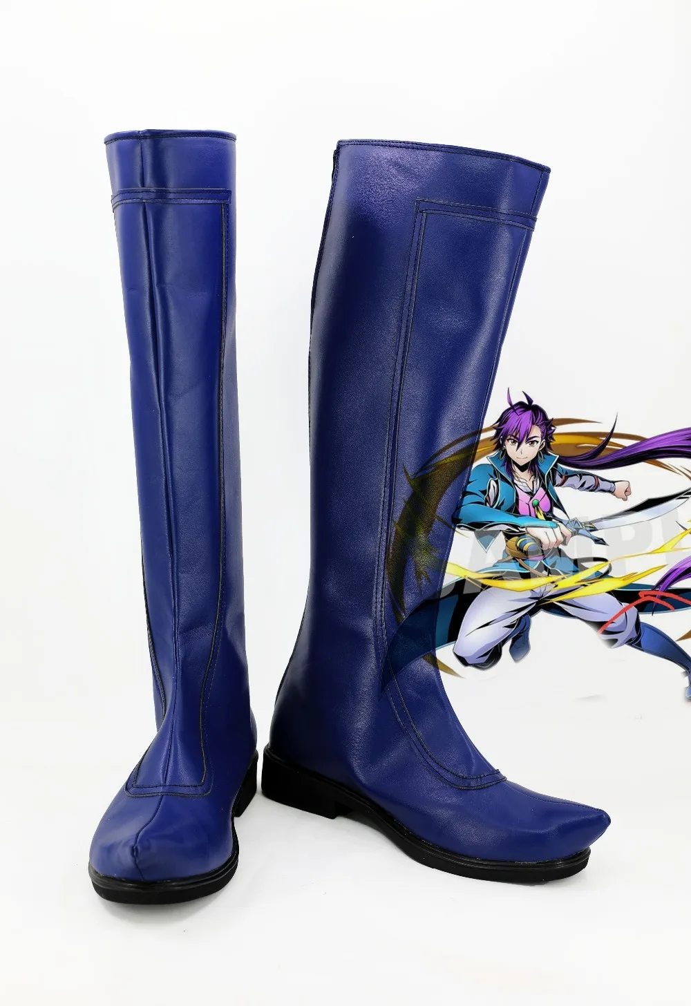 

Sinbad Shoes Cosplay Magi The Labyrinth of Magic Sinbad Cosplay Boots Blue Shoes Long Boots Custom Made Any Size