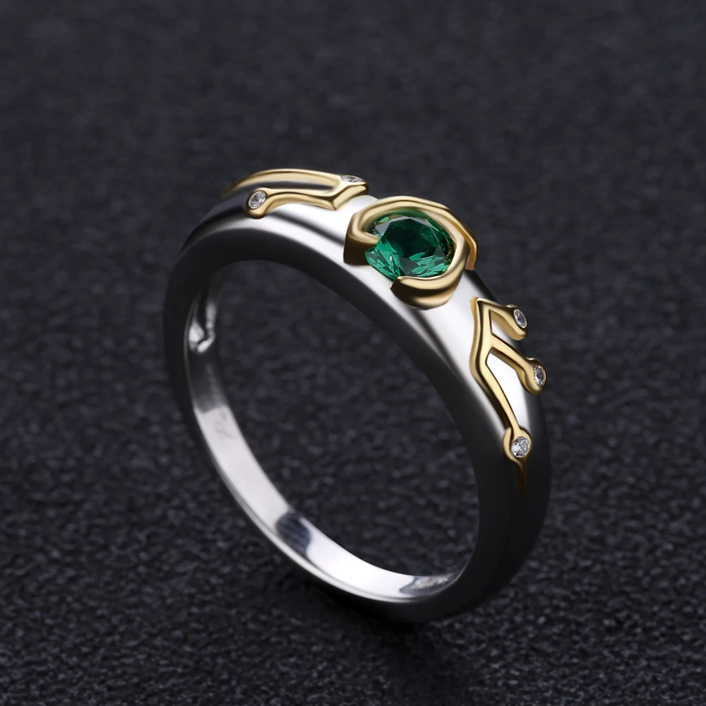 Zelda Tears of the Kingdom Sheikah Eye Slate Kokiris Emerald Sterling 925 Silver Ring