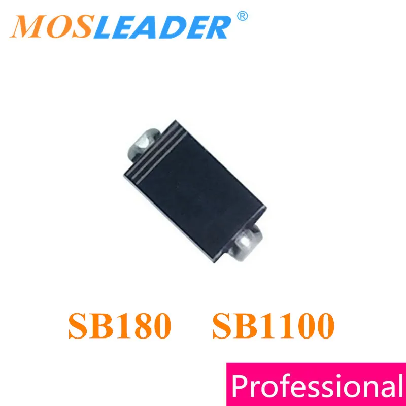 Mosleader SB180 SB1100 SMA 2000PCS SR180 SR1100 SB110 SS110 1A 80V 100V Schottky High quality