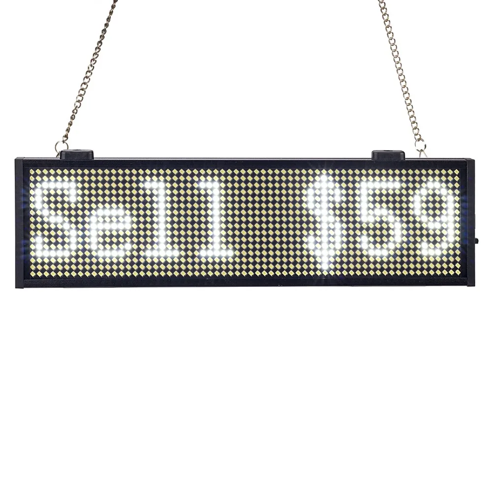 

Free Shipping 34CM LED Display P5mm Billboard WIFI Control Programmable Scrolling White Message Sign Board for Shop Library