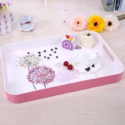 

18-Inch Large Tray European-Style Rectangular Fashion Tea Tray Cup Melamine Tray Tea Set Fruit Tray