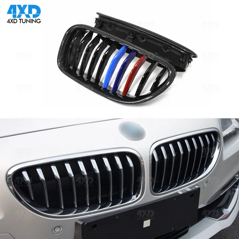 M6 Carbon Grille 3 Color For BMW F06 F12 F13 6 & m6 series Front Bumper lip front Grille 2012 2013 2014 2015 2016 2017 2018 2019