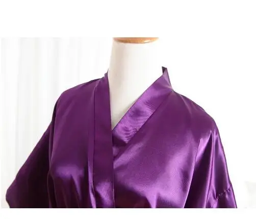 RB030 Sexy Large Size Sexy Satin Night Robe Lace Bathrobe Perfect Wedding Bride Bridesmaid Robes Dressing Gown For Women