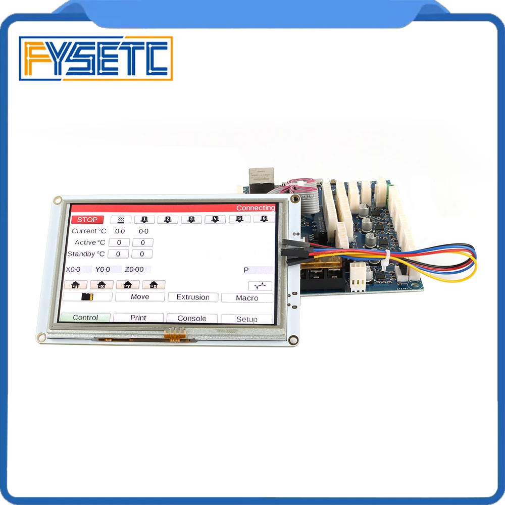 Eleven mása 5'' 5 hüvelykes paneldue 5i Integrált paneldue Szín érintse Hamis színben tüntet fel controllers számára duetwifi Duett 2 Ethernet 3D Nyomdász alkatrészek