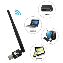 Besegad Lan kablosuz 150Mbps 3DB anten USB wifi alıcısı adaptörü ağ kartı için XP Vista Windows 7 Linux MAC OS bilgisayar PC